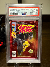 2024 UD Marvel Masterpieces '92 Ghost Rider #37-V Pink Lasers PSA 10 /692 POP 7 picture