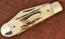 VINTAGE CASE XX USA 10 DOT 1980 STAG TEARDROP PREMIUM JACK KNIFE 5235 1/2 (36981 picture
