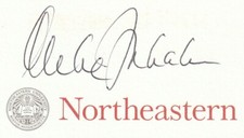 1988 PRESIDENTIAL CANDIDATE & MASS. GOVERNOR MIKE DUKAKIS SIGNED BUSINESS CARD picture