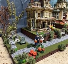 Halloween Village Display Base 43x14 for Dept 56 Lemax Ghostly Walk picture
