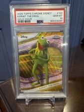 2025 Topps Chrome Disney Kermit The Frog Gold Wave /50 PSA 10 picture