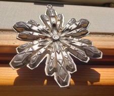 Gorham 23g Sterling Silver Snowflake Christmas Ornament. Vintage 1974   picture