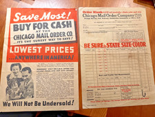 FREE SHIP 1938 Chicago Mail Order Company Advertising Flyers Ephemera picture