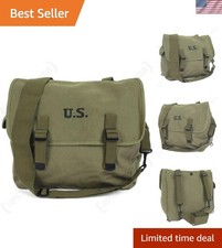 U.S. WW2 M1936 Musette Bag w/Shoulder Strap,WWII Shoulder Messenger Bag, ntag... picture