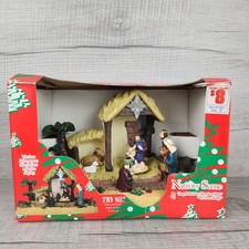 Vintage Gemmy Nativity Narrated Light Up Musical Christmas Talking Scene NIB picture