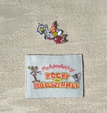 Vtg 90s Rocky & Bullwinkle Patch Lot Fractured Fairy Tales Sew On Tag Deadstock picture