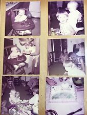 10 Vintage Photos Square Baby Children Kids Family 60s 70s On Album Page picture