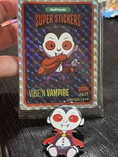 Veefriends Spooktacular Pin Vibe'n Vampire +Super Sticker 1 of 399 LTD picture