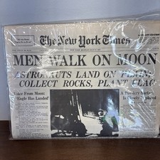 Men Walk on Moon New York Times Commerative Newspaper  picture
