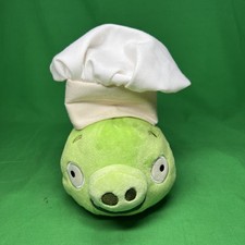 Angry Birds Chef Pig Plush Toy Green Pig with White Hat Commonwealth picture