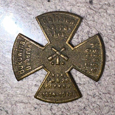 WWI Austro-Hungarian K.u.K. FHR 28 Artillery Regimental Cross Pinback 1914-17 picture