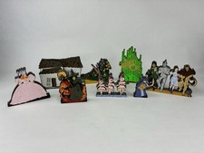 Shelia's Wooden Wizard of Oz Lot 7 Pcs Shelf Sitters ~USA Glinda Munchkins Witch picture