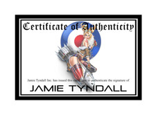 Jamie Tyndall PAPER COA  **MUST PURCHASE ITEM BEFORE PURCHASING** picture