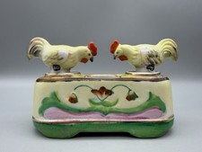 Vintage Ceramic Bobbing Nodder Chicken Rooster Salt Pepper Set Occupied Japan picture
