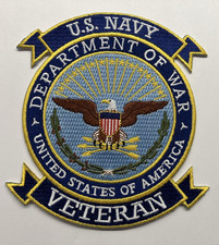 US Navy Veteran DEPARTMENT OF WAR patch picture
