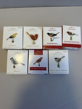 Hallmark Keepsake Beauty of Birds Miniature Ornaments Lot 6 Vintage w/ Boxes picture