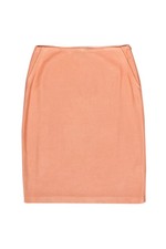 St. John - Peach Woven Pencil Skirt Sz 6 picture