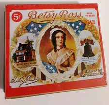 VTG Betsy Ross Cigar Pocket Tobacco Tin Graphics Circa 1920s 5 Cent Liberty Bell picture
