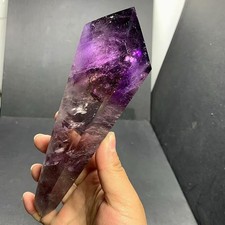940G Natural Amethyst Quartz Obelisk Large Crystals Tower Chakras Point healing picture
