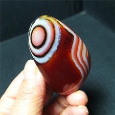 TOP 67G Natural Polished Silk Banded Lace Stone Madagascar B655 picture