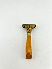 Vintage Schick Injector Razor With Butterscotch Bakelite Handle picture