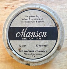 Vintage Tin of Manson Friction Tape, manufactured by The Okonite Company picture