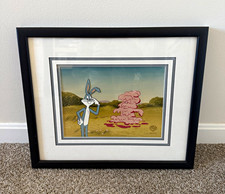 Warner Bros Bugs Bunny Dental Care Production Cel Framed Signed COA 1984 picture
