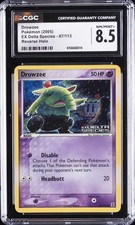 2005 POKEMON EX DELTA SPECIES REVERSE HOLO #67/113 DROWZEE CGC 8.5 picture