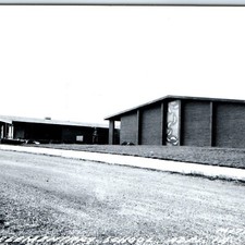 c1950s Adel, IA Elementary School RPPC Real Photo Modern Architecture Postcard picture