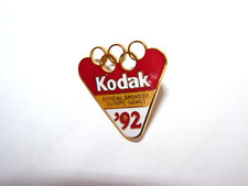 Vintage 1992 Kodak Official Sponsor Olympic Games Lapel Pin - A2 picture
