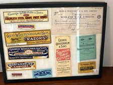 Vint. Razor & Cutlery Advertising Lot w/ Case #1... Wastennholm, Colombo, Hunter picture