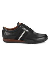 Bally Frenz Lace-Up Sneakers Shoes Calf Plain Black BNWB picture