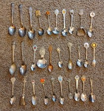 Vintage Assorted Decorative & Souvenir Spoons, Lot Of 30, No Duplicates  picture