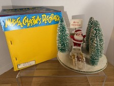 VTG Animated Musical Christmas Santa Sleigh Reindeer Jingle Bells Japan w Box picture