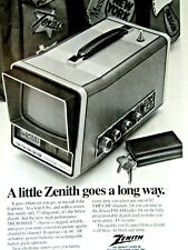  Zenith Explorer Portable MicroMax TV Original 1982 Print Ad 8.5 x 11
