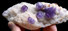 252.5g NATURAL COMPLETE RARE PURPLE CUBIC FLUORITE CRYSTAL MINERAL SPECIMEN picture