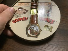 Armitron Commemorative Looney Tunes Taz “BEDEVILLED RABBIT” Quartz Watch & Tin picture