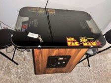 Ms pacman tabletop arcade. Wooden exterior, made by Midway Bally company, ORG.  picture