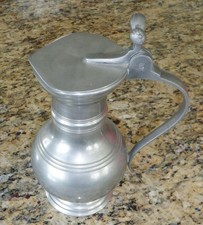 Pewter Etain Zinn Italian Brescia Peltro Carafe Jug Pitcher, 95% Pewter picture