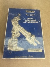 Vintage Craftsman 6677 Drill Bit Grinding Sharpening Attachment USA Original Box picture