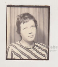Pretty Cute Young Woman Girl Charming Female Unusual Old Snapshot Photo Booth picture