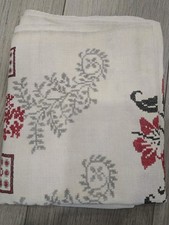VTG Ukraine Linen Cross Stitch Rushnyk Handmade Bird Floral 68x21