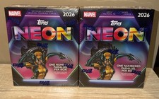 2026 TOPPS NEON MARVEL MEGA BOX SEALED LOT OF 2 - IN HAND picture