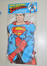 Vintage 1977 SUPERMAN Joint Action Wall Hanger DC Comics Unused In Package picture