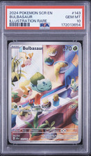 Bulbasaur 143/142 Pokemon SCR EN Illustration Rare PSA 10 Holo Full Art picture