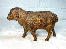 Antique early 1900's original Hubley Cast Iron sheep lamb Still Coin Bank picture