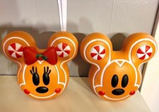 Disney Mickey And Minnie Mouse Gingerbread Light Up Decor picture