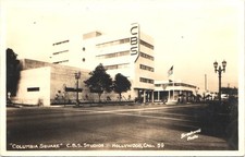 CBS STUDIOS COLUMBIA SQUARE hollywood ca. real photo postcard rppc. california picture