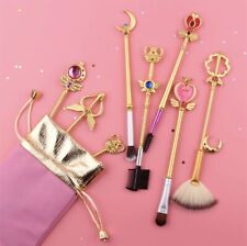 8pc Professional Sailor Moon Gold Makeup Brush Tool Set Anime Cosplay US Seller picture