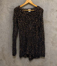 Rare Vintage 2000s Dries Van Noten Fuzzy Knit Linen Sweater Multicolor mens S picture
